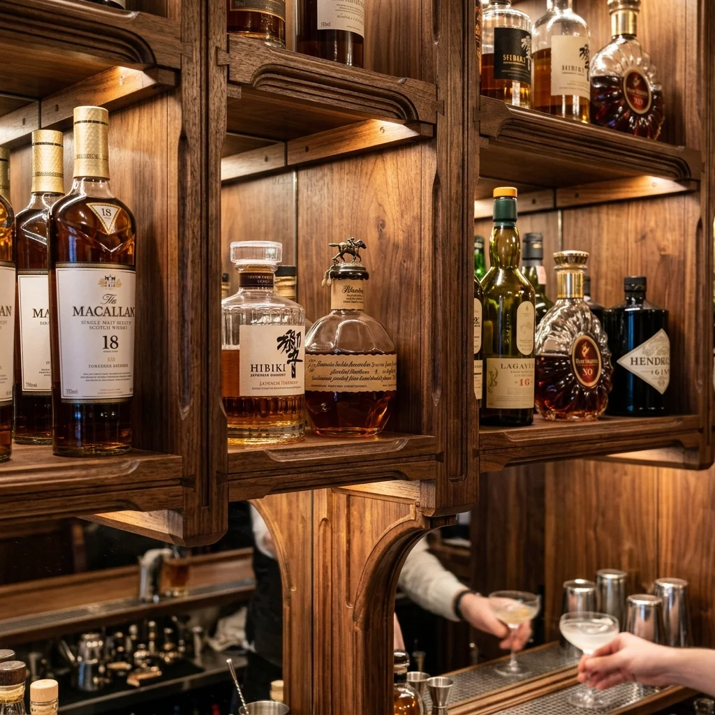 Bar Arkası Raf Sistemleri ve Hassas Ahşap Montaj İşçiliği