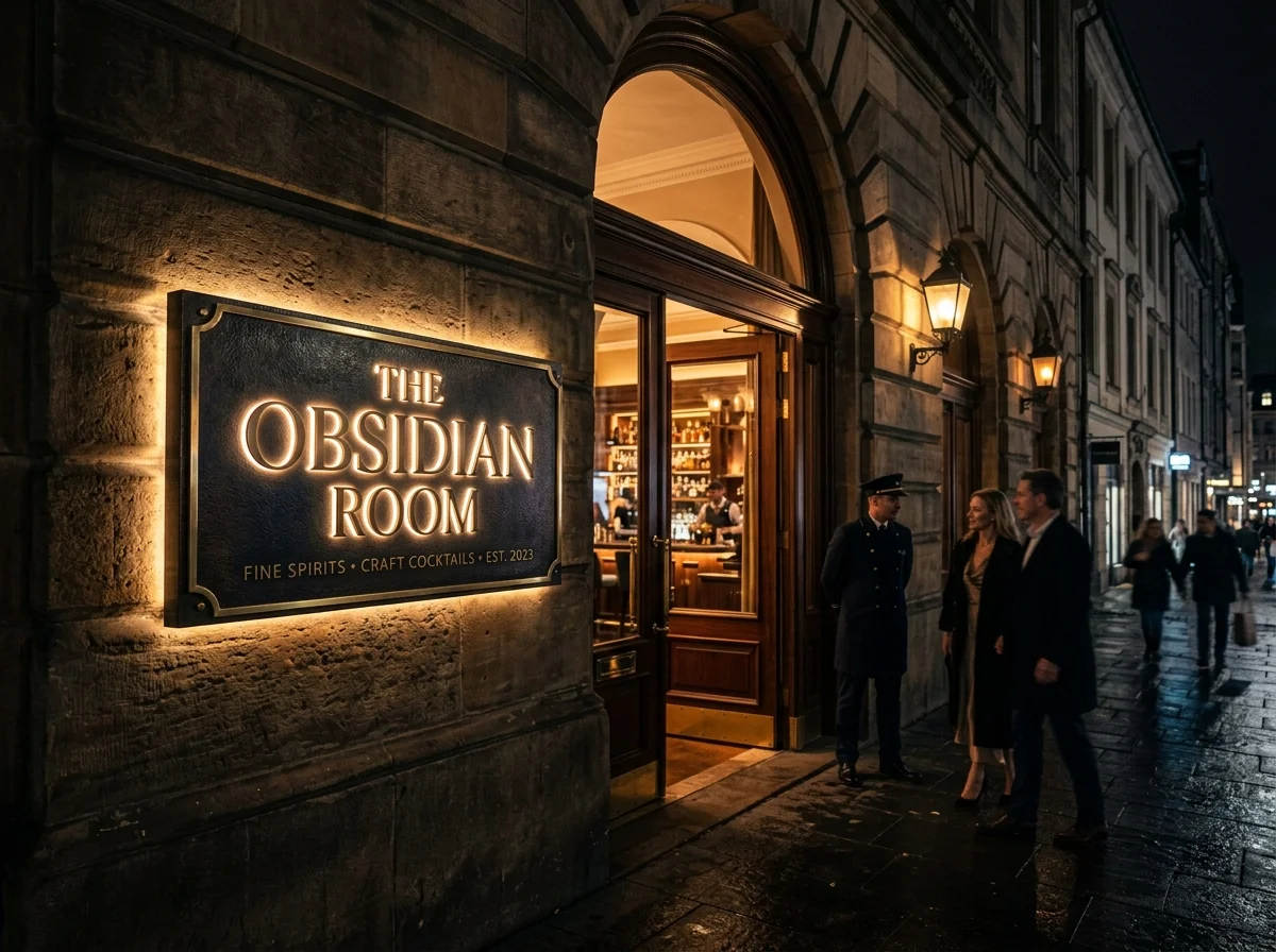 Premium Işıklı Bar Giriş Tabelası